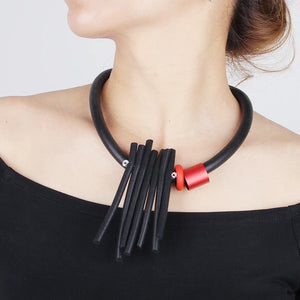 One Piece Pendant Vintage Goth Rubber Necklace For Women Jewelry