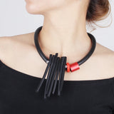 One Piece Pendant Vintage Goth Rubber Necklace For Women Jewelry
