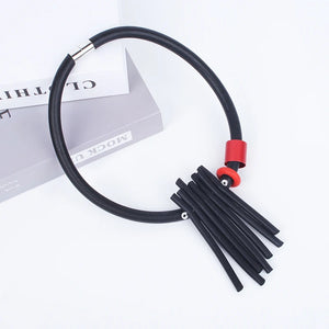 One Piece Pendant Vintage Goth Rubber Necklace For Women Jewelry