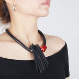 One Piece Pendant Vintage Goth Rubber Necklace For Women Jewelry