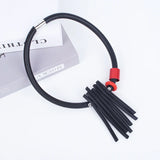 One Piece Pendant Vintage Goth Rubber Necklace For Women Jewelry