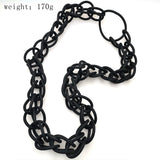 Punk Hyperbole Collar Necklace Rubber Rope Jewelry For Women
