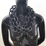 Punk Hyperbole Collar Necklace Rubber Rope Jewelry For Women