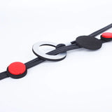 Adjustable Red Wood Gothic Rubber Necklace Folk Costume Sweater