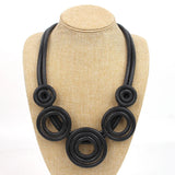 Summer Versatile Rubber Necklace Ladies Gothic Unique Leather Necklace