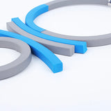 Two-color Big Foam Square Necklace Women's...