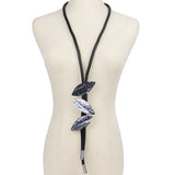 Winter Everyday Leaf Long Necklace Women's Classic Rubber Necklace Gothic