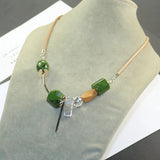 Resin Crystal Geometric Necklace Sweet Candy Clavicle Chain