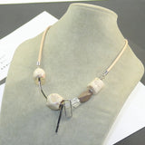 Resin Crystal Geometric Necklace Sweet Candy Clavicle Chain