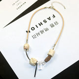 Resin Crystal Geometric Necklace Sweet Candy Clavicle Chain