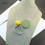 Personality Wood Geometry Necklace V-Shaped Clavicle Chain