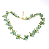 Green Lady Necklace Series Natural Stone Cranberry Flower