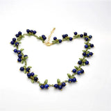 Green Lady Necklace Series Natural Stone Cranberry Flower