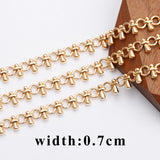 DIY Chain 18K Plated 0.3 Microns Hand Made 1m/Lot