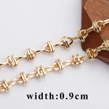 Hand Made 18k Gold Plated Chain 1m/Lot