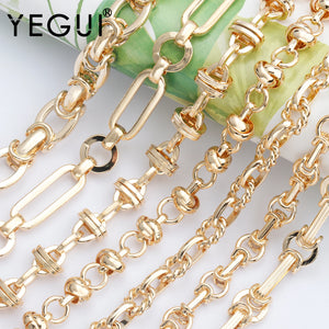 Hand Made 18k Gold Plated Chain 1m/Lot