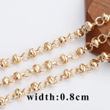 Hand Made 18k Gold Plated Chain 1m/Lot