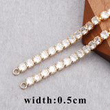 DIY Zircon Chain 18K Plated 0.3 Microns Copper Charms Jewelry Making