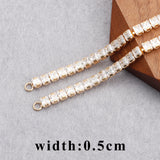 DIY Zircon Chain 18K Plated 0.3 Microns Copper Charms Jewelry Making