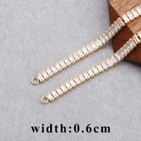 DIY Zircon Chain 18K Plated 0.3 Microns Copper Charms Jewelry Making