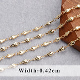 DIY 18K Plated Chain, 0.3 Microns, Copper Metal