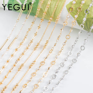 DIY Chain 18K Plated Copper Rhodium Bracelet Necklace 1m