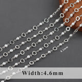 DIY Chain 18K Plated Copper Rhodium Bracelet Necklace 1m