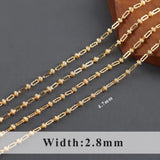 DIY Chain 18K Plated Copper Rhodium Bracelet Necklace 1m