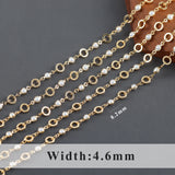 DIY Chain 18K Plated Copper Rhodium Bracelet Necklace 1m