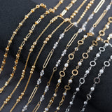 DIY Chain 18K Plated Copper Rhodium Bracelet Necklace 1m