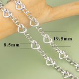 DIY Chain 18K Rhodium Plated Copper 50cm/Lot