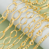 DIY Chain 18K Rhodium Plated Copper 50cm/Lot