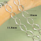 DIY Chain 18K Rhodium Plated Copper 50cm/Lot