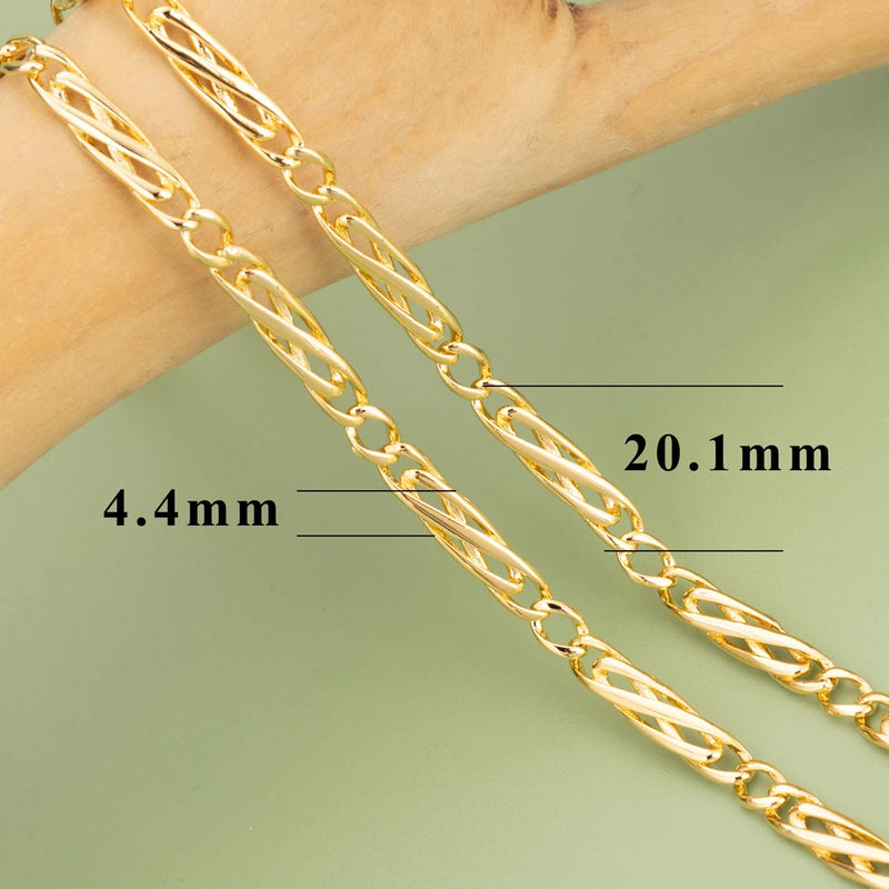 DIY Chain 18K Rhodium Plated Copper 50cm/Lot