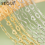 DIY Chain 18K Rhodium Plated Copper 50cm/Lot