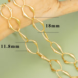DIY Chain 18K Rhodium Plated Copper 50cm/Lot