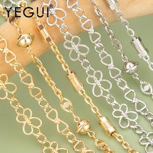 18k Rhodium Plated DIY Chain, 1m/lot