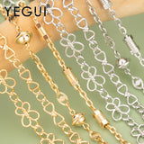 18k Rhodium Plated DIY Chain, 1m/lot
