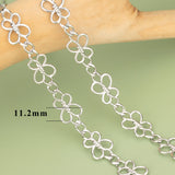 18k Rhodium Plated DIY Chain, 1m/lot
