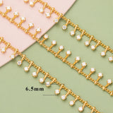 C321 Nickel Free Rhodium Plated Chain with Zircons 50cm/Lot