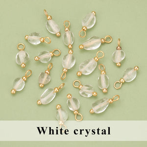 Natural Stone Charms 18k Plated Hand Made DIY Pendants