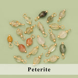 Natural Stone Charms 18k Plated Hand Made DIY Pendants
