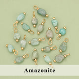 Natural Stone Charms 18k Plated Hand Made DIY Pendants