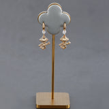 18k Plated Copper Metal Zircon Charms DIY Pendants 10pcs/lot