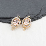 18k Plated Zircon Pendant Jump Ring for DIY Earring Making