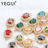 18k Plated Zircon Pendant Jump Ring for DIY Earring Making
