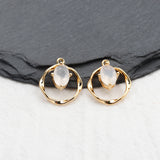 DIY Zircon Pendants - 18k Plated Nickel-Free Jewelry Accessories - 10pcs/lot