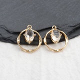 DIY Zircon Pendants - 18k Plated Nickel-Free Jewelry Accessories - 10pcs/lot