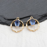 DIY Zircon Pendants - 18k Plated Nickel-Free Jewelry Accessories - 10pcs/lot