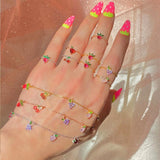 18k Plated Zircon Charms for DIY Earrings